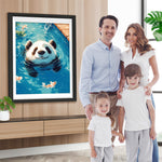 Panda im Pool Diamond Painting