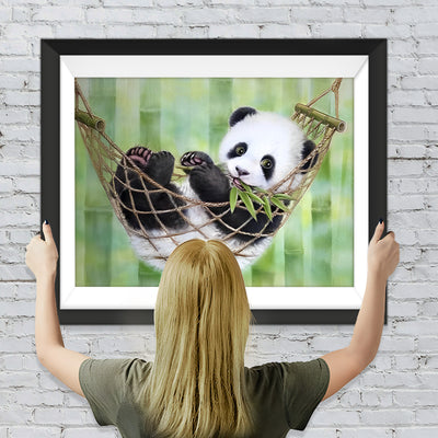 Panda im Schlafnetz Diamond Painting