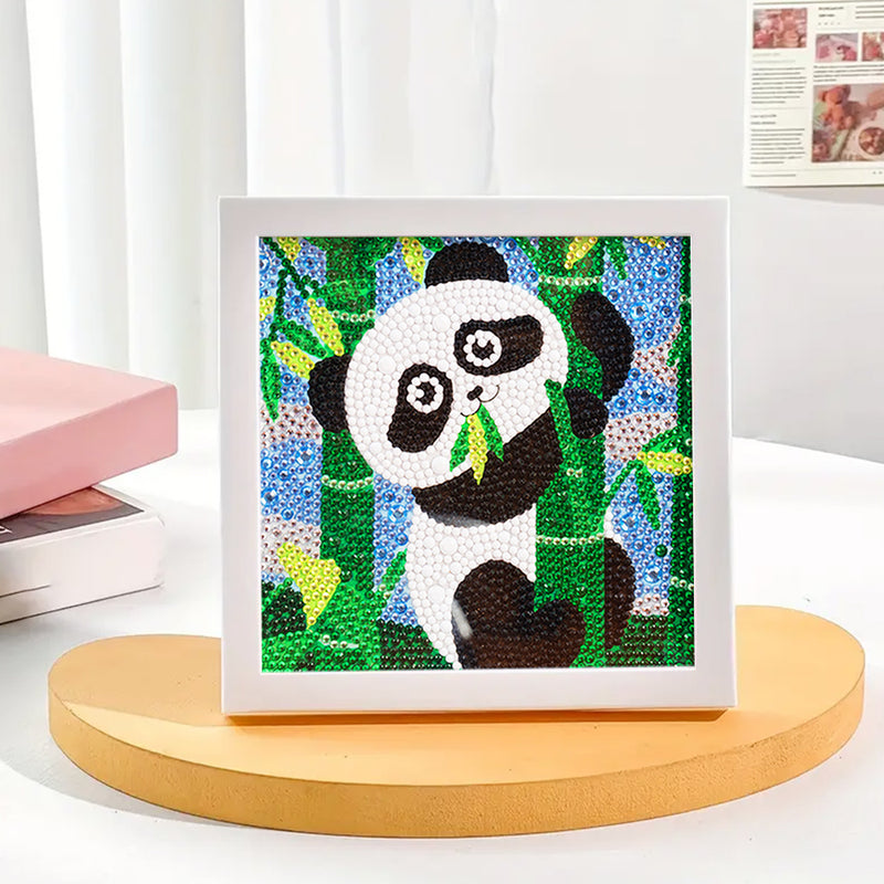 Panda isst Bambus Mini-Kristallpünktchen Diamond Painting