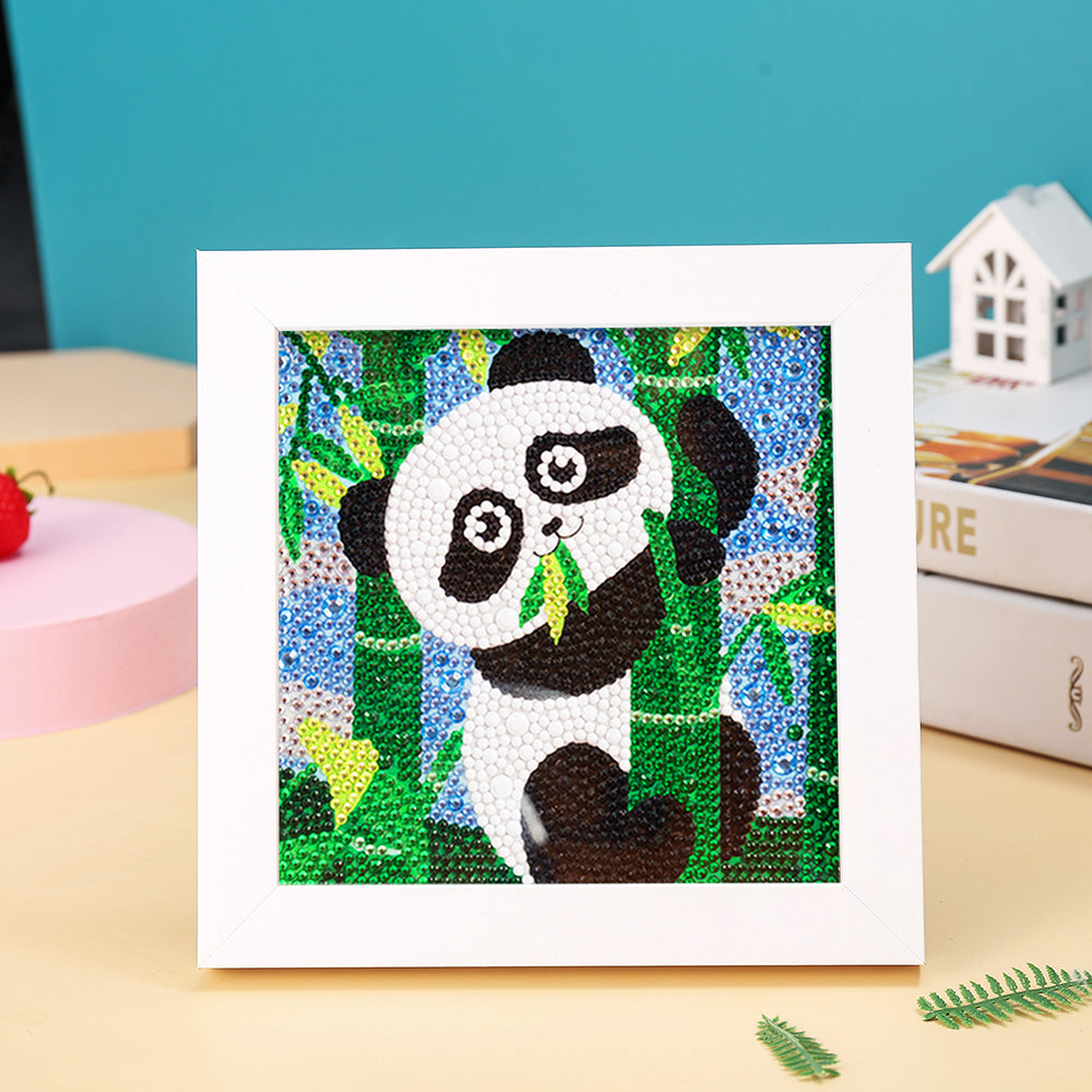Panda isst Bambus Mini-Kristallpünktchen Diamond Painting
