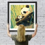 Panda und Baby Panda Diamond Painting