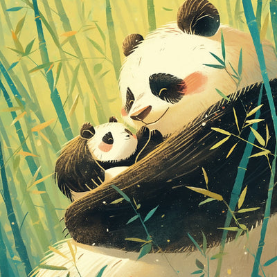 Panda und Baby Panda Diamond Painting