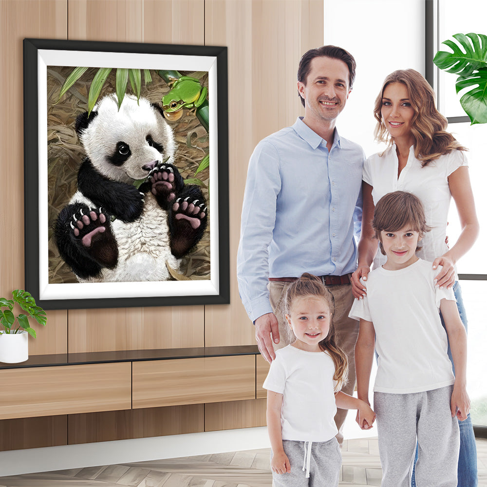 Panda und Frosch Diamond Painting