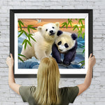 Panda und Weißer Bär Diamond Painting
