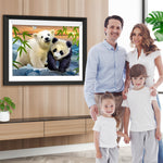 Panda und Weißer Bär Diamond Painting