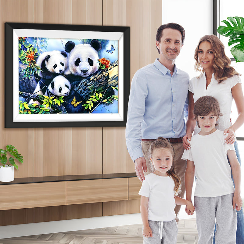 Pandas auf einem Baum Diamond Painting