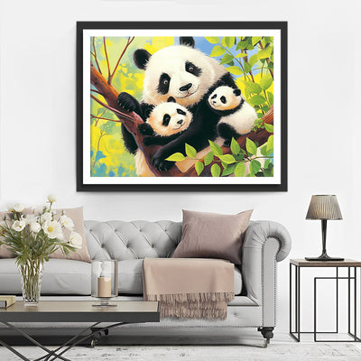 Pandas Familie Diamond Painting