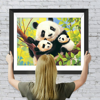 Pandas Familie Diamond Painting