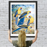 Papageien auf dem Ast Diamond Painting