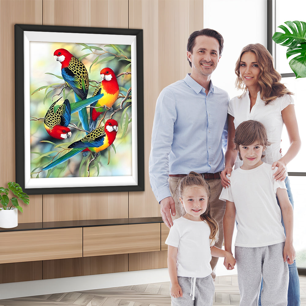 Papageien auf dem Ast Diamond Painting