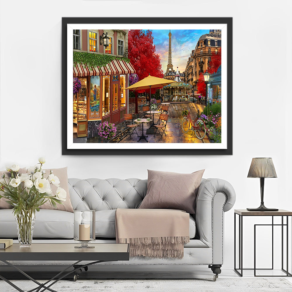 Pariser Stadtstraße Diamond Painting