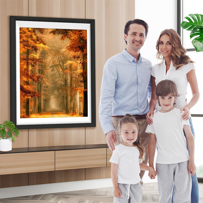 Path in the Autumn Forest Diamond Painting