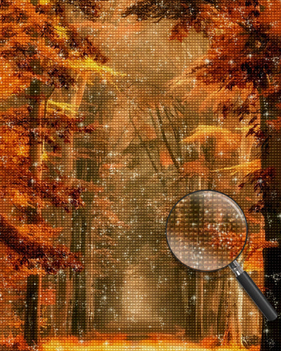 Path in the Autumn Forest Diamond Painting