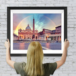Petersplatz und Regenbogen Diamond Painting