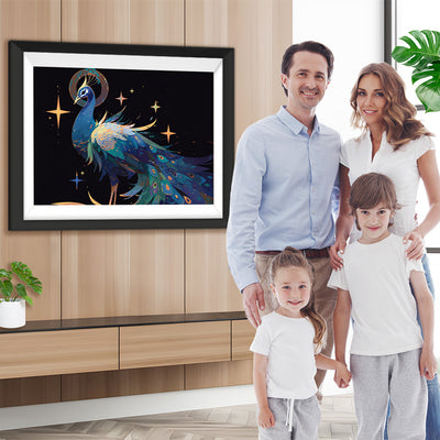 Pfau und Sterne Diamond Painting