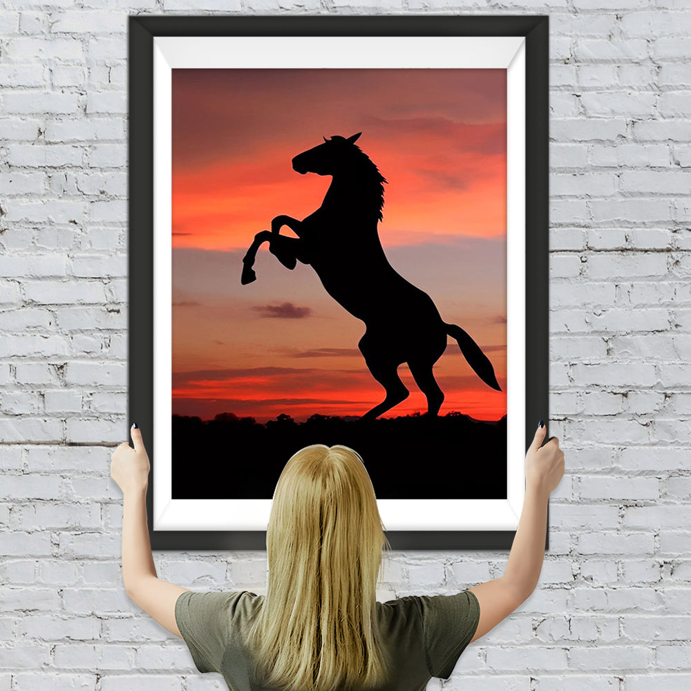 Pferd bei Sonnenuntergang Diamond Painting