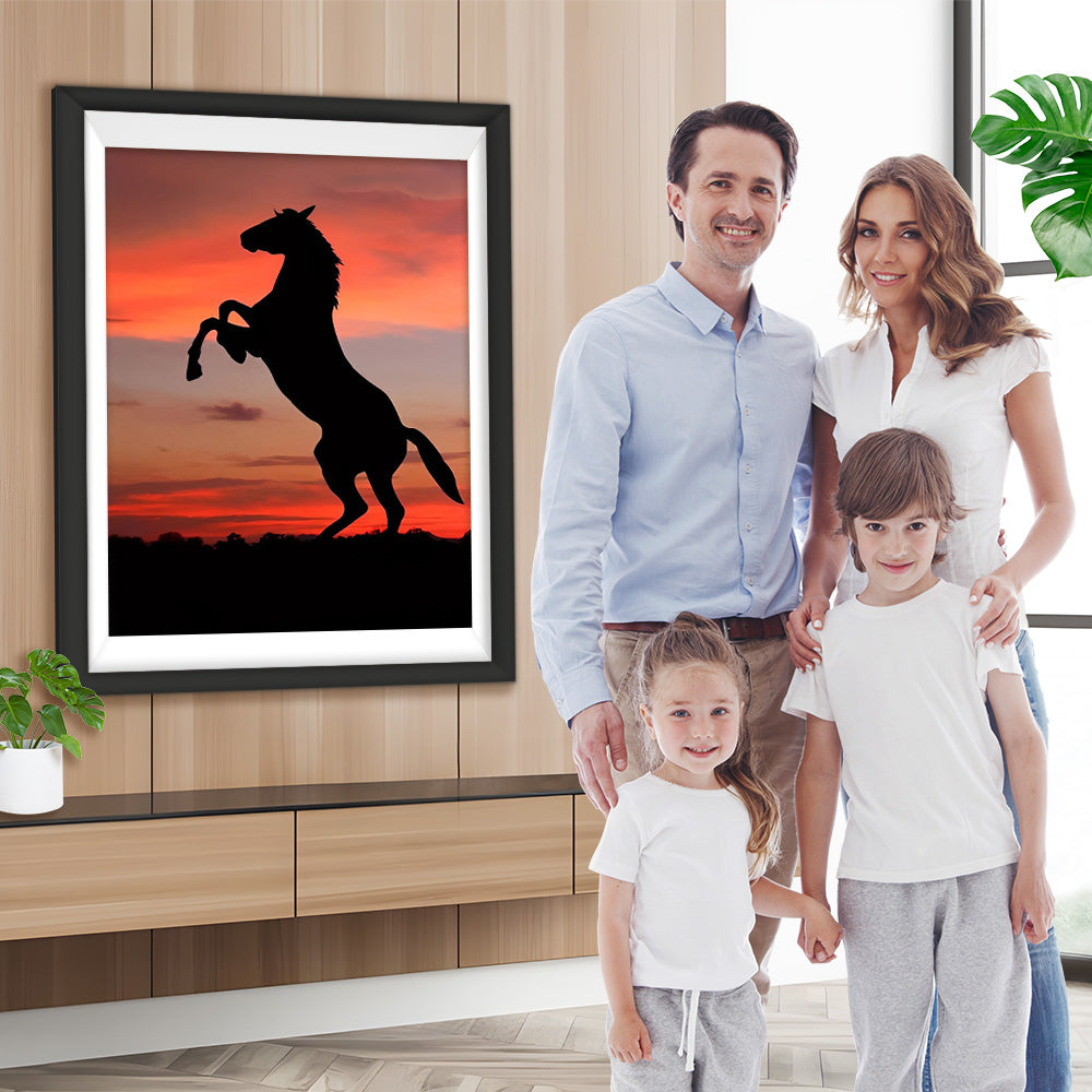 Pferd bei Sonnenuntergang Diamond Painting
