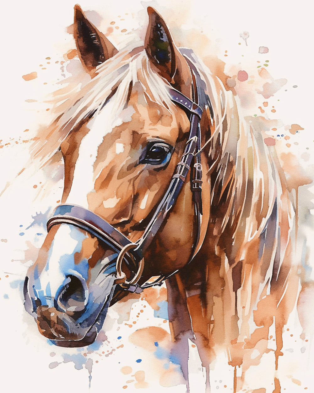 Pferd im Aquarell-Stil Diamond Painting