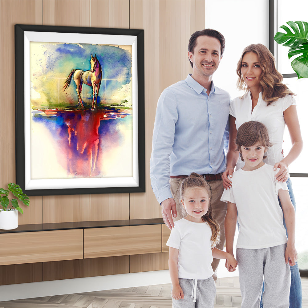 Pferd in Wasserfarben Diamond Painting