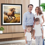 Pferd läuft auf der Wiese Diamond Painting