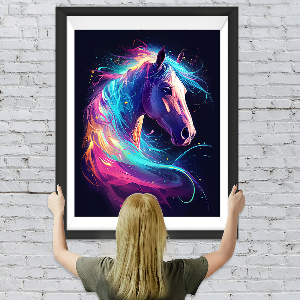 Pferd leuchtet im Dunkeln Diamond Painting