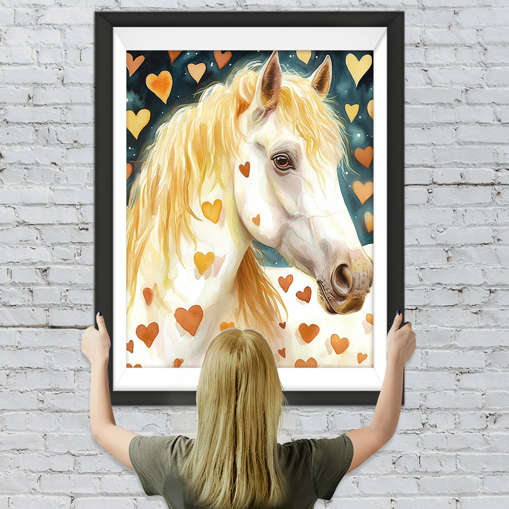 Pferd mit Blondem Haar Diamond Painting