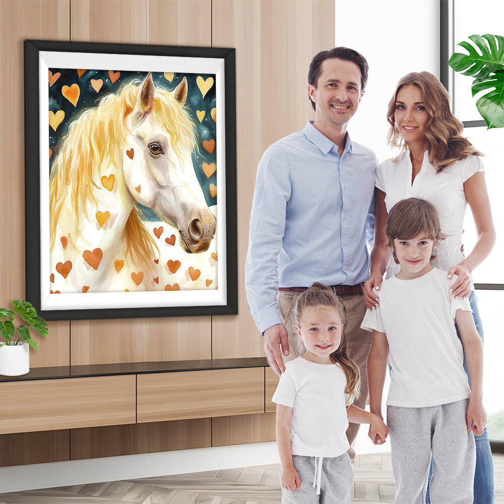 Pferd mit Blondem Haar Diamond Painting
