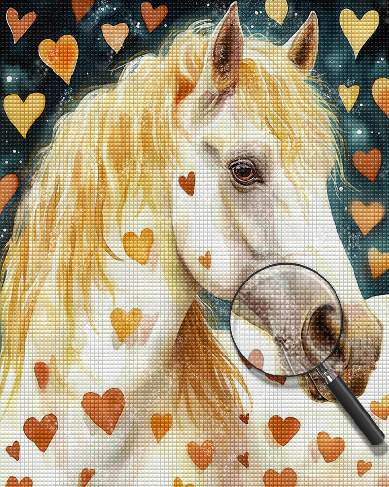 Pferd mit Blondem Haar Diamond Painting