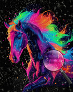 Pferd mit buntem Haar Diamond Painting