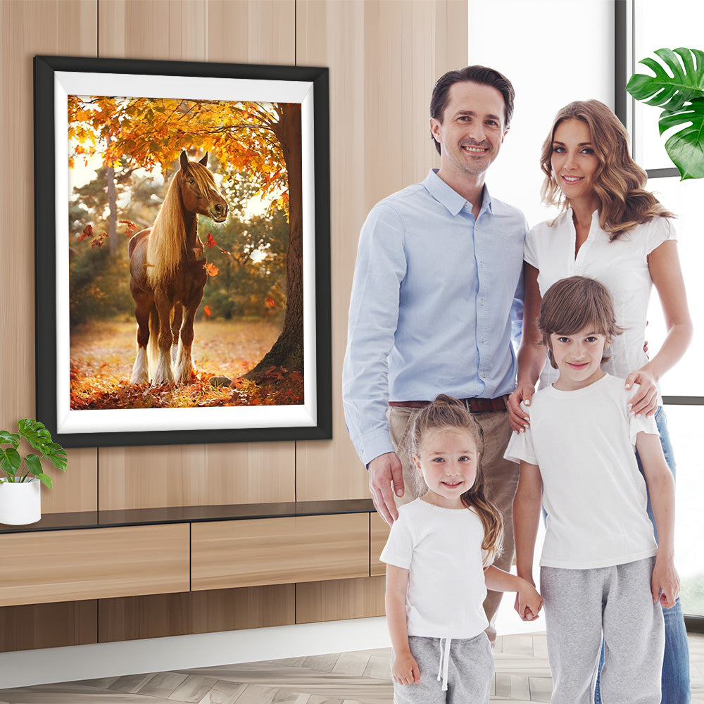 Pferd unter dem Ahornbaum Diamond Painting