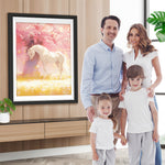 Pferd unter dem Baum mit Blumen Diamond Painting