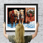 Pferde Weihnachten Diamond Painting