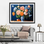 Pfingstrose in Porzellanvase Diamond Painting