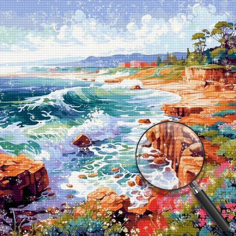 Pflanzen an der Küste Diamond Painting