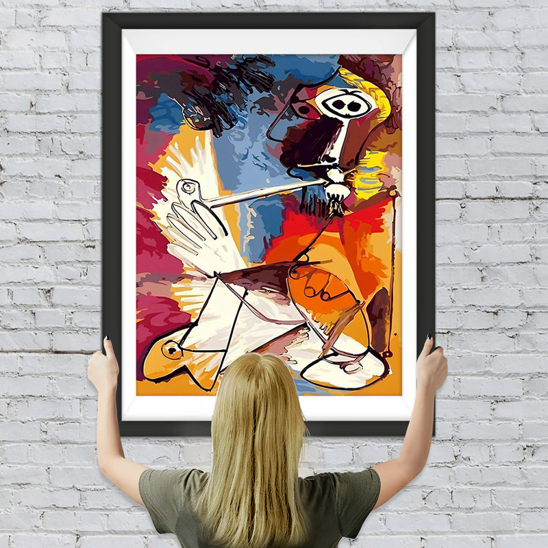 Picasso, Mann mit Pfeife Diamond Painting