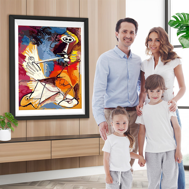 Picasso, Mann mit Pfeife Diamond Painting