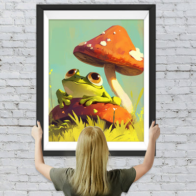 Pilze und Frosch Diamond Painting