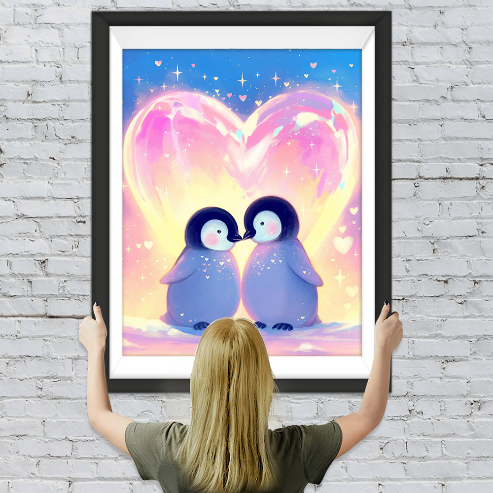 Pinguin Paar Diamond Painting