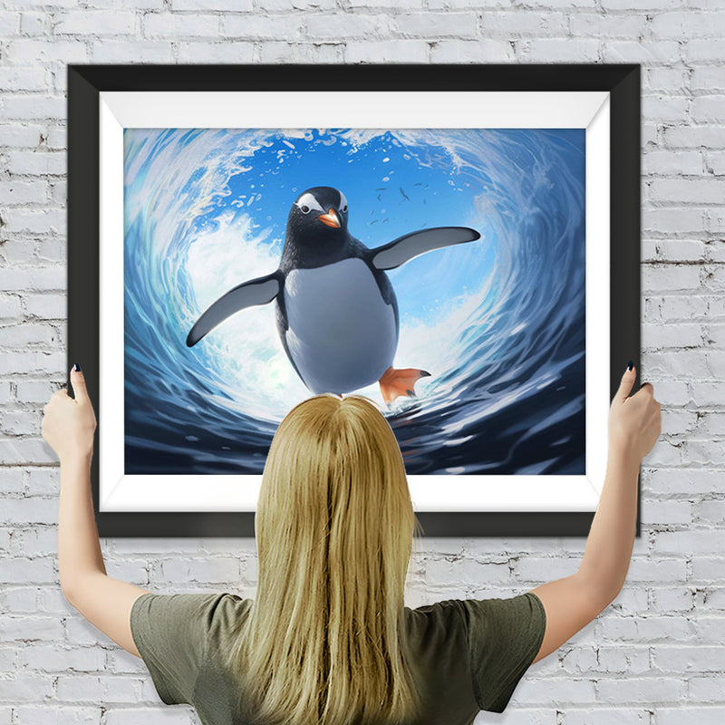 Pinguin und Meer Diamond Painting