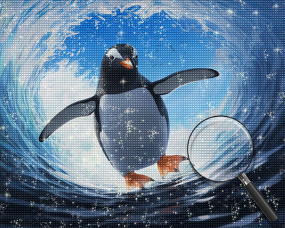 Pinguin und Meer Diamond Painting