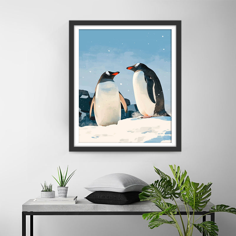 Pinguine auf dem Inlandeis Diamond Painting
