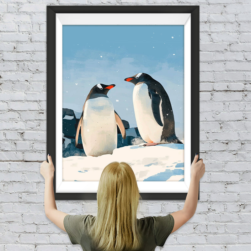 Pinguine auf dem Inlandeis Diamond Painting