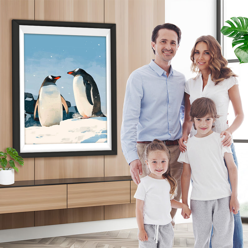 Pinguine auf dem Inlandeis Diamond Painting