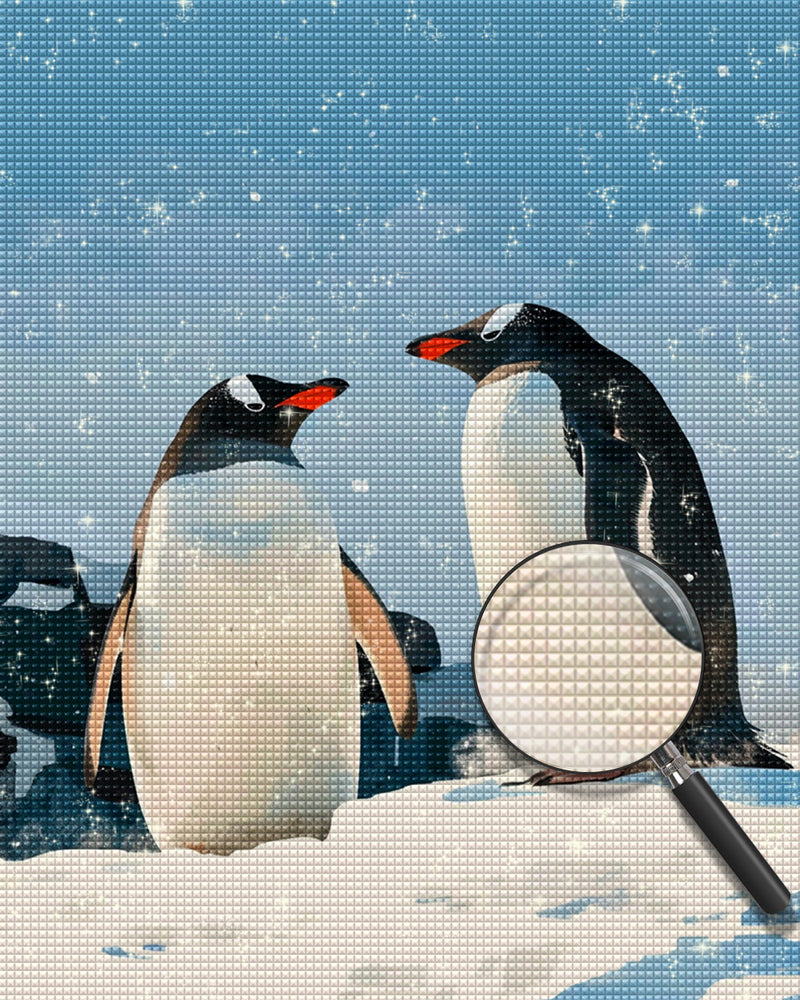 Pinguine auf dem Inlandeis Diamond Painting