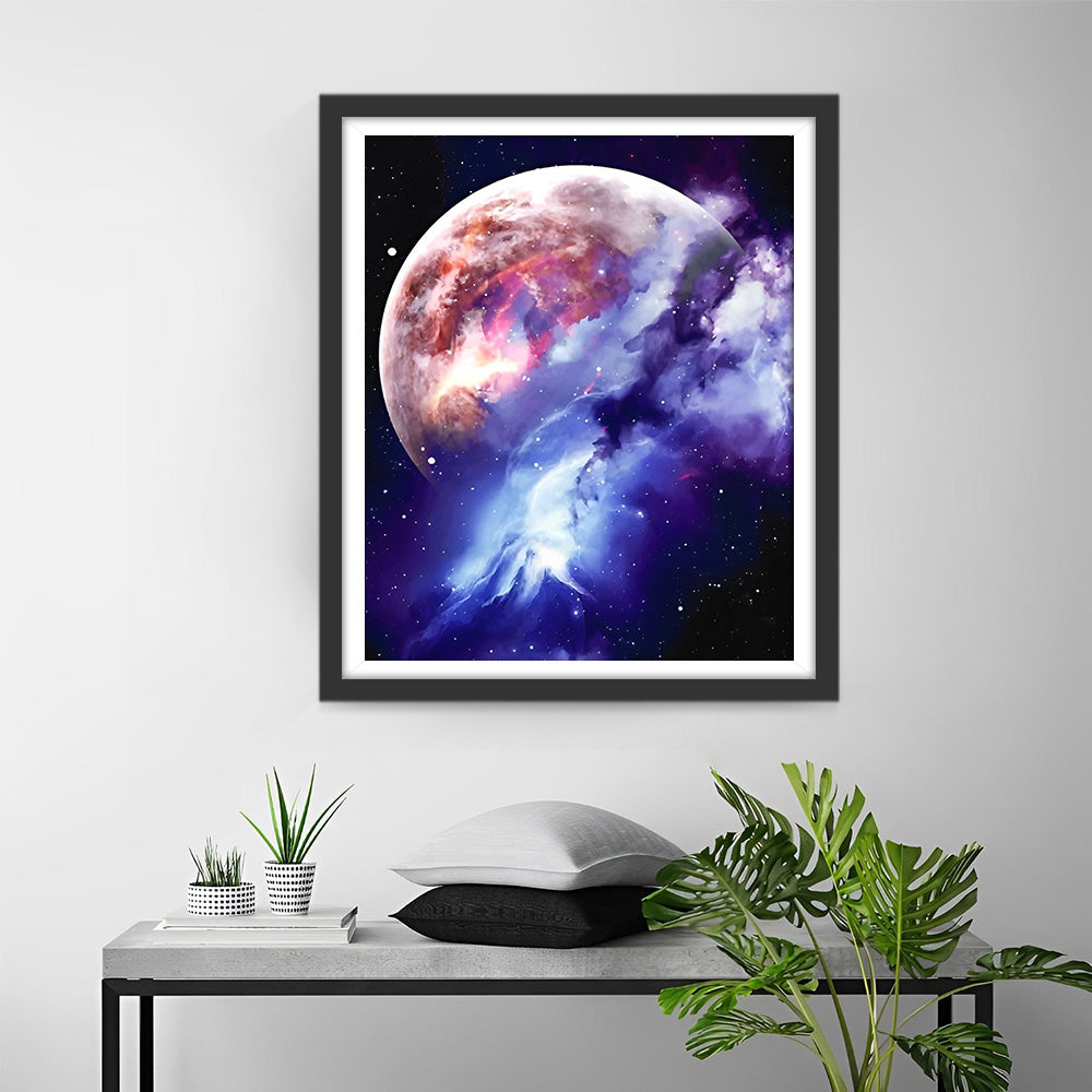 Planeten und Weltraumwolken Diamond Painting