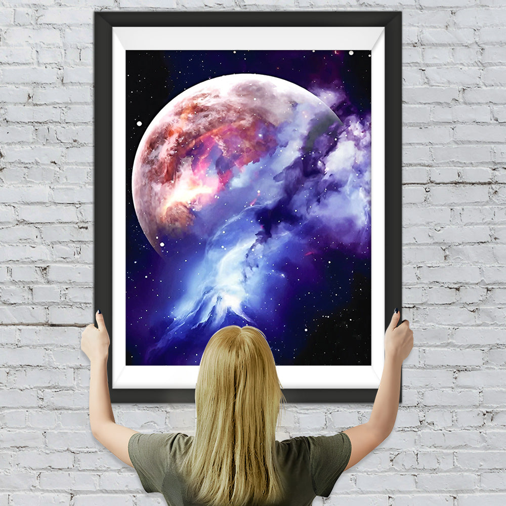 Planeten und Weltraumwolken Diamond Painting
