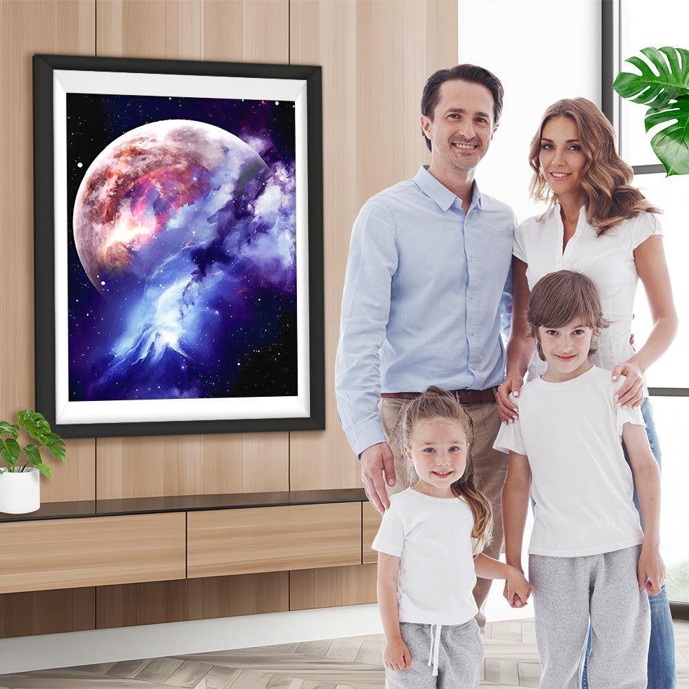 Planeten und Weltraumwolken Diamond Painting