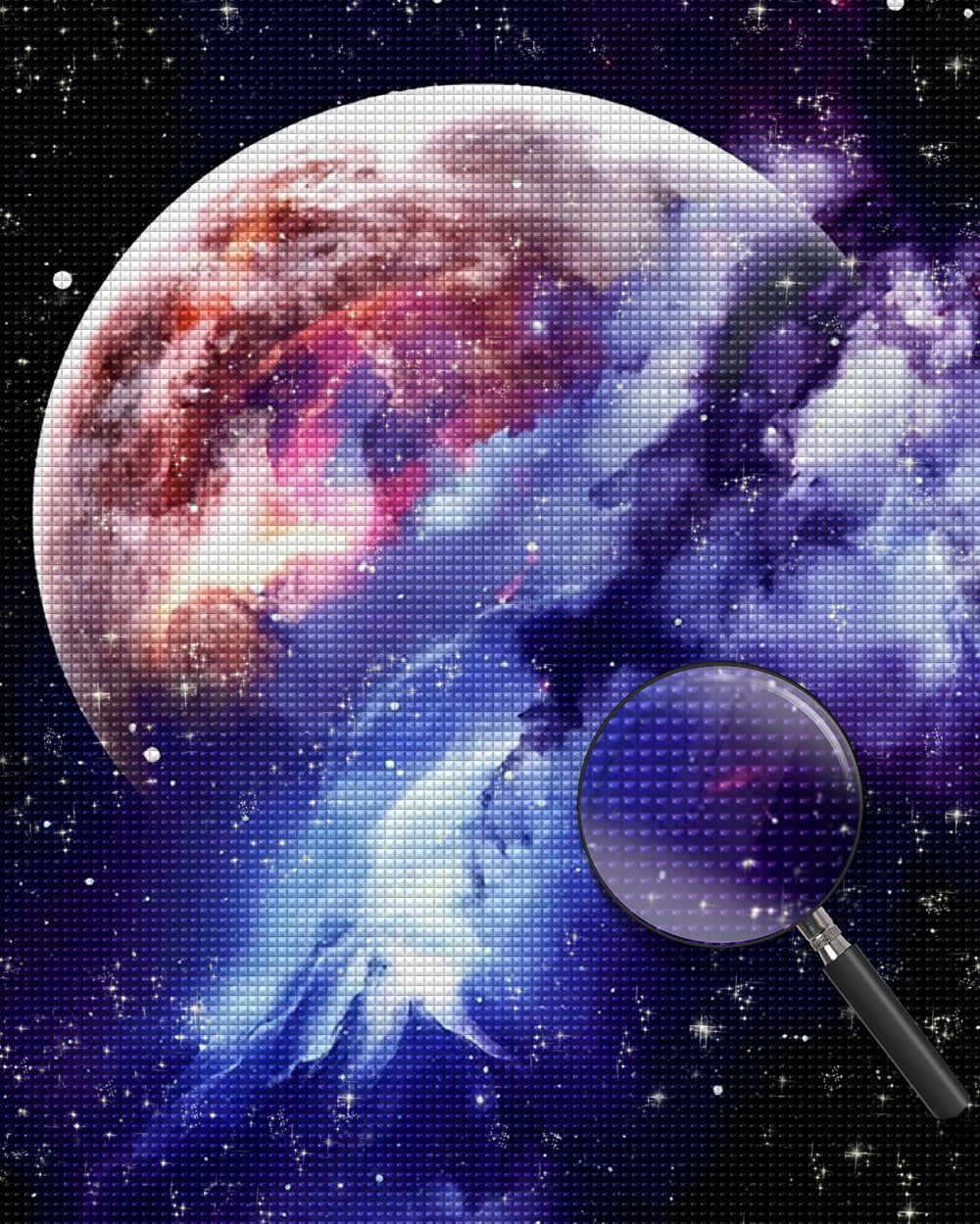 Planeten und Weltraumwolken Diamond Painting