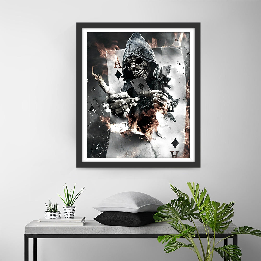 Poker Diamond A Skelett Diamond Painting