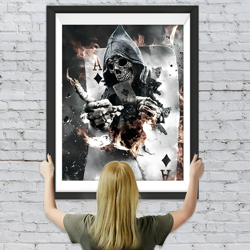 Poker Diamond A Skelett Diamond Painting